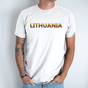 Unisex marškinėliai su spauda „Lithuania“