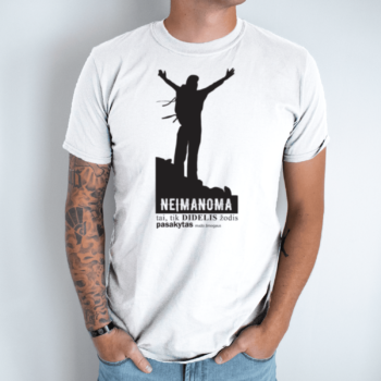 Unisex marškinėliai su spauda „Neįmanoma“