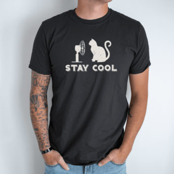 Unisex marškinėliai su spauda „Stay Cool“