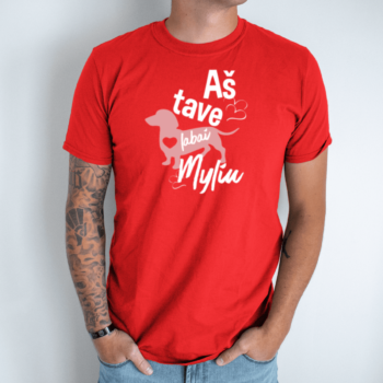 Unisex marškinėliai su spauda „Aš tave myliu“