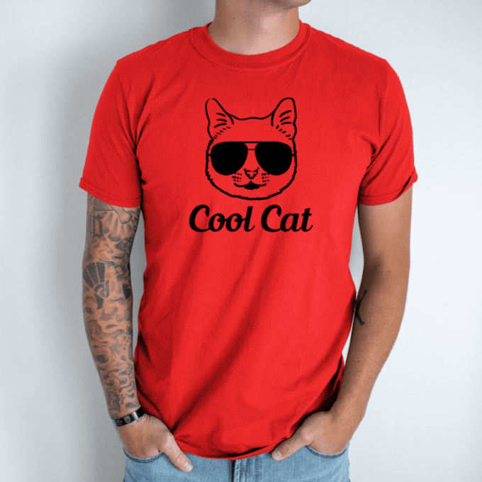 raudona-vyriski-marskineliai-cool-cat