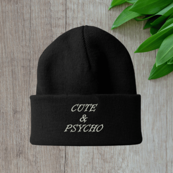 Žieminė kepurė „Cute & Psycho“