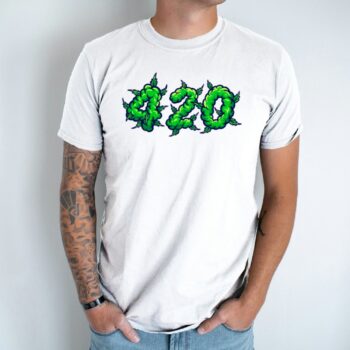 Unisex marškinėliai su spauda „420“