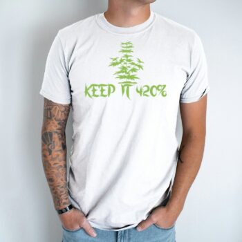 Unisex marškinėliai su spauda „Keep it 420“