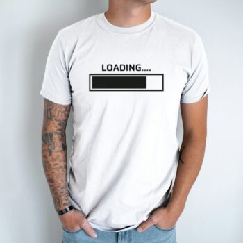 Unisex marškinėliai su spauda „Loading“