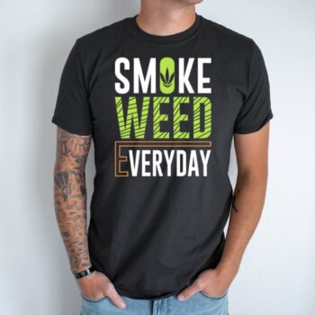 Unisex marškinėliai su spauda „Smoke Weed“