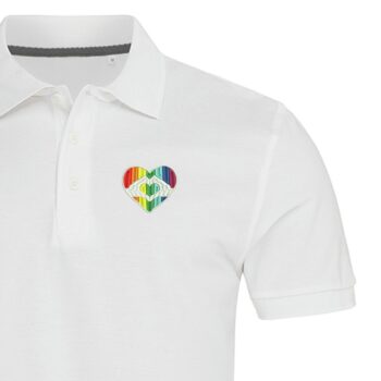 Vyriški polo marškinėliai „LGBT širdutė“