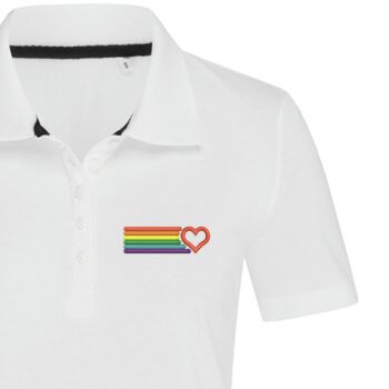 Moteriški polo marškinėliai „LGBT vėliava“