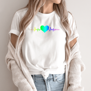 Unisex marškinėliai „LGBT pulsas“