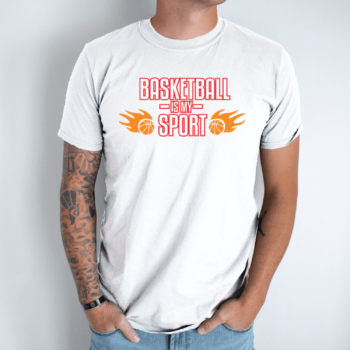Unisex marškinėliai „Krepšinis – mano sportas“