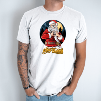 Unisex marškinėliai su spauda „Santa Love“