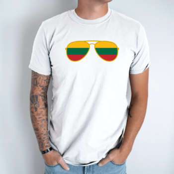 Unisex marškinėliai su spauda „Akiniai“
