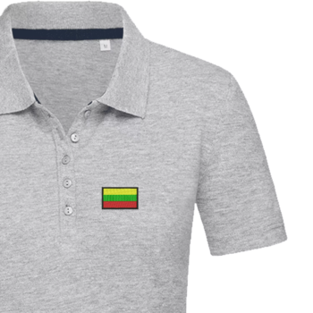 Moteriški polo marškinėliai „Lietuvos vėliava”