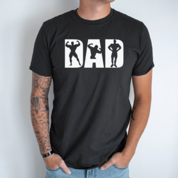 Unisex marškinėliai su spauda „Dad“