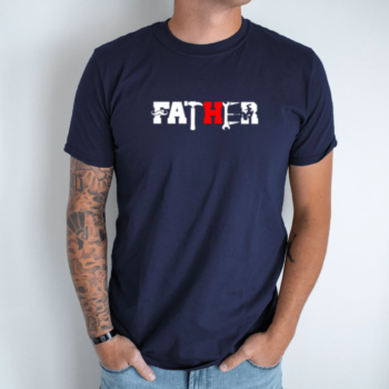 Unisex marškinėliai su spauda „Father“