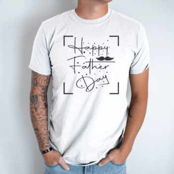 Unisex marškinėliai su spauda „Happy Father Day“