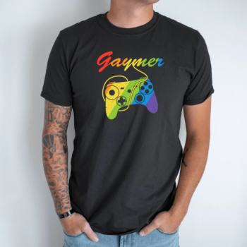 Unisex marškinėliai su spauda „Gaymer“