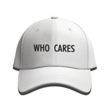 Kepurė su snapeliu „Who Cares“