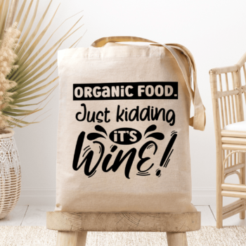 Medžiaginis maišelis su spauda „Organic Food“