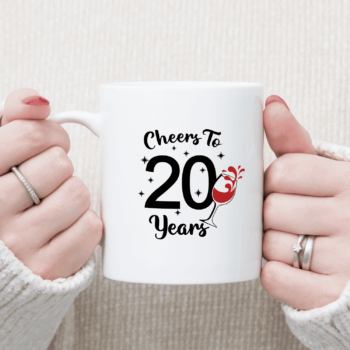 Puodelis „Cheers to 20“