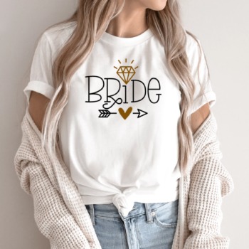 Mergvakario marškinėliai „Diamond Bride“