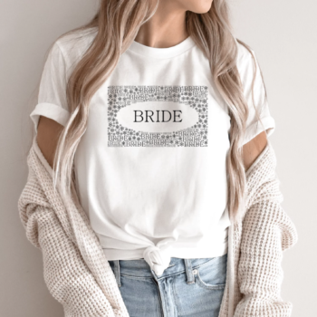 Mergvakario marškinėliai „Bride Art“