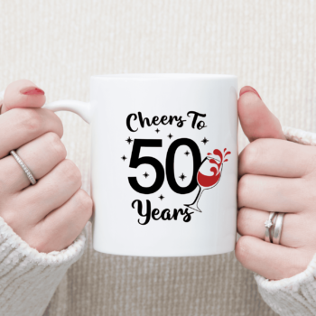 Puodelis „Cheers to 50 Years“