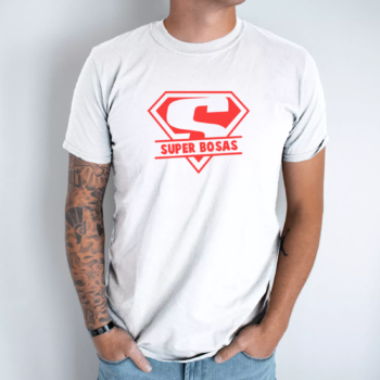 Unisex marškinėliai su spauda „Super Boss“