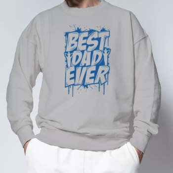 Unisex džemperis su spauda „Best Dad Ever“