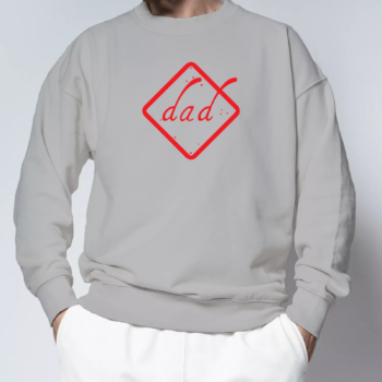 Unisex džemperis su spauda „dad“