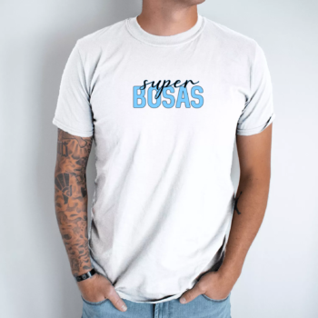 Unisex marškinėliai su spauda „Super Bosas“