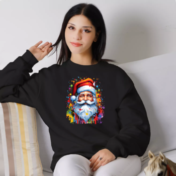 Unisex džemperis su spauda „Kalėdų Senelis“
