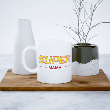 Puodelis „Super Mama“