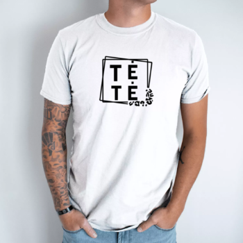 Unisex marškinėliai su spauda „TĖ-TĖ“