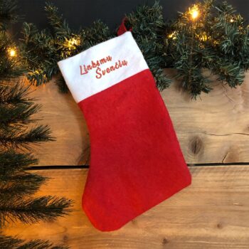 Kalėdinė dovanų kojinė „Linksmų Kalėdų“