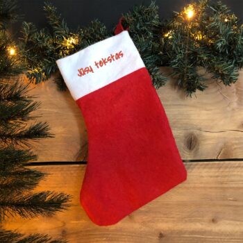 Kalėdinė dovanų kojinė „Jūsų tekstas“