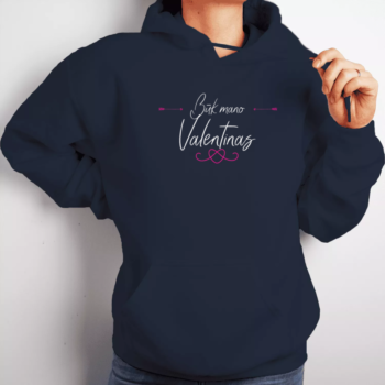 Unisex džemperis su spauda „Būk mano Valentinas“