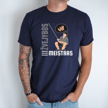 Unisex marškinėliai su spauda „Žvejybos meistras“