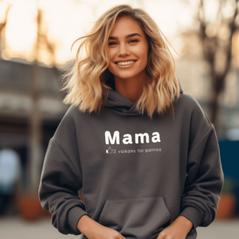 Unisex džemperis su spauda „Patinka Mama“