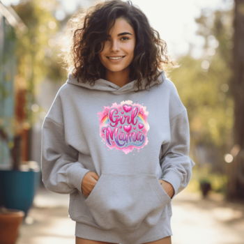 Unisex džemperis su spauda „Girl Mama“