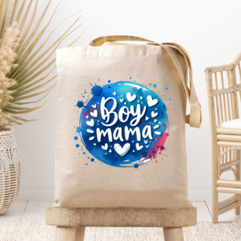 Medžiaginis maišelis su spauda „Boy Mama“