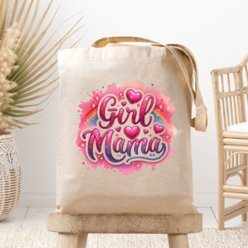 Medžiaginis maišelis su spauda „Girl Mama“