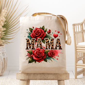 Medžiaginis maišelis su spauda „Rožių Mama“