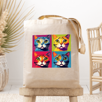 Medžiaginis maišelis su spauda „Amerikos trumpaplaukė katė“