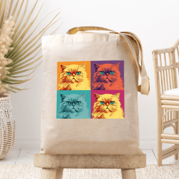 Medžiaginis maišelis su spauda „Egzotiška katė“