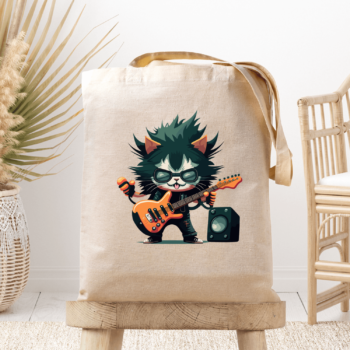 Medžiaginis maišelis su spauda „Katinas velniukas“