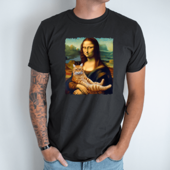 Unisex marškinėliai su spauda „Mona Liza“