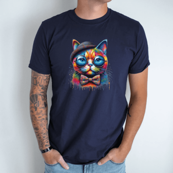 Unisex marškinėliai su spauda „Ponas katinas“