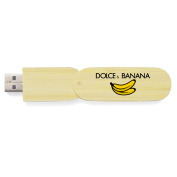 Bambukinis USB raktas „Dolce & Banana“ 16 GB