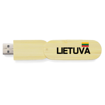 Bambukinis USB raktas „Lietuva“ 16 GB